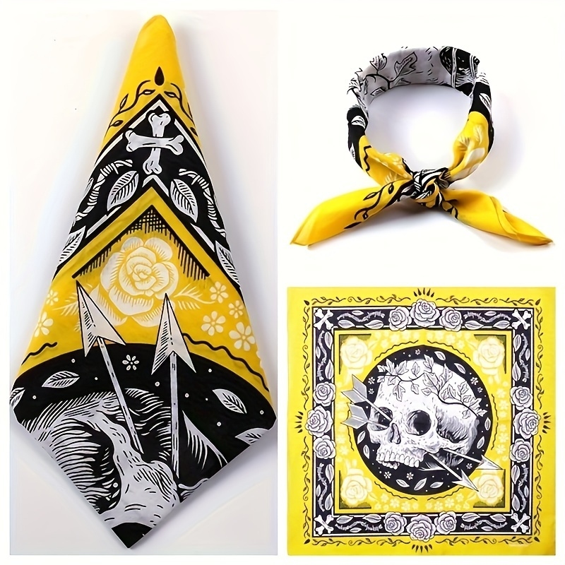 Skull Arrow Retro Headscarf Sq - Bandana Cotton avaliação e preço