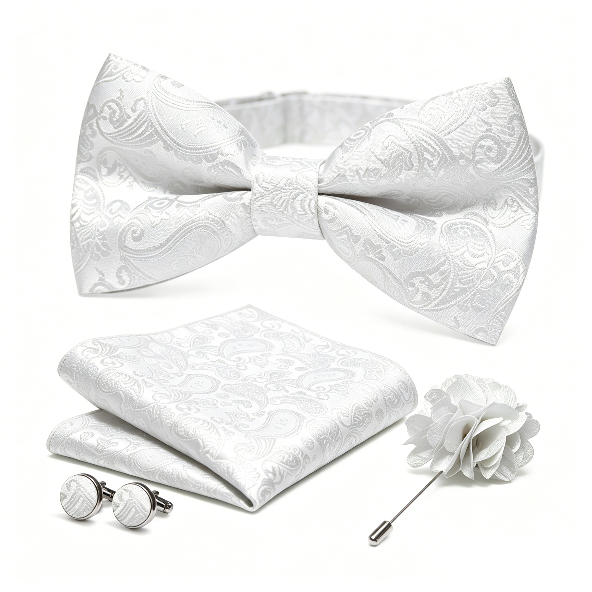 36pcs Black Silk Jacquard Pais - Bow Tie Pre Tied avaliação e preço