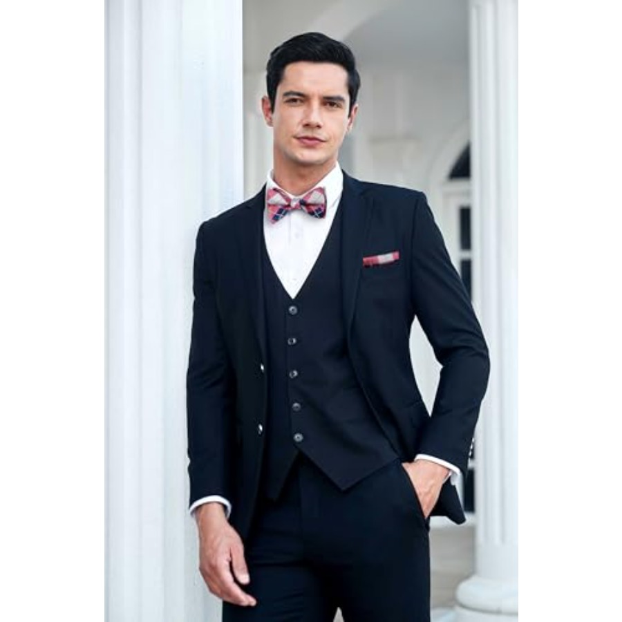 Bow Ties for Men Check Plaid S - Pocket Square Set avaliação e preço