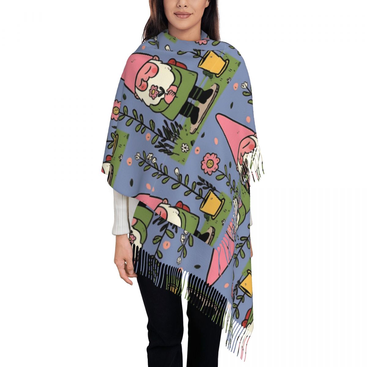 Mythical Garden Gnome Shawls W - Pashmina Wrap Large avaliação e preço