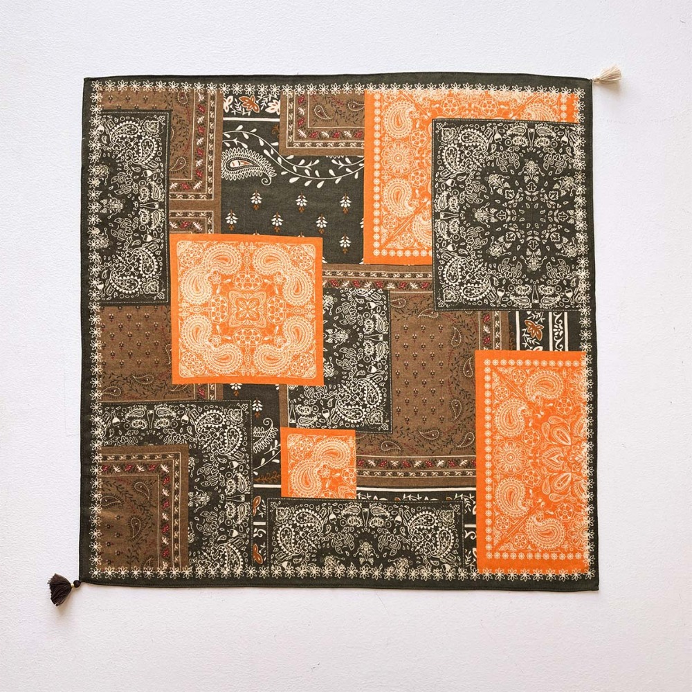 Tassel Scarf Women Square Cott - Bandana Cotton avaliação e preço