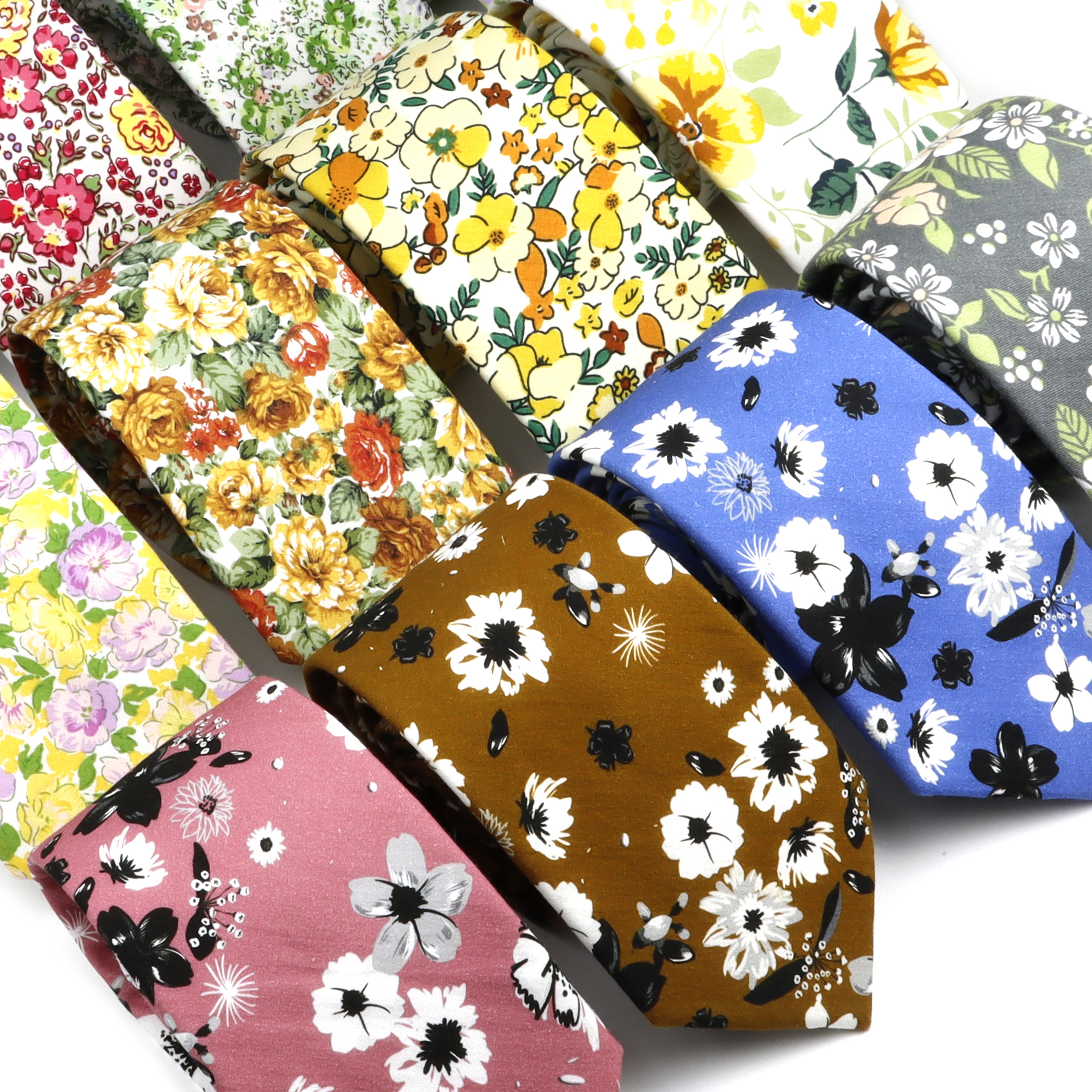 New Elegant Floral Tie For Men - Skinny Tie Men avaliação e preço