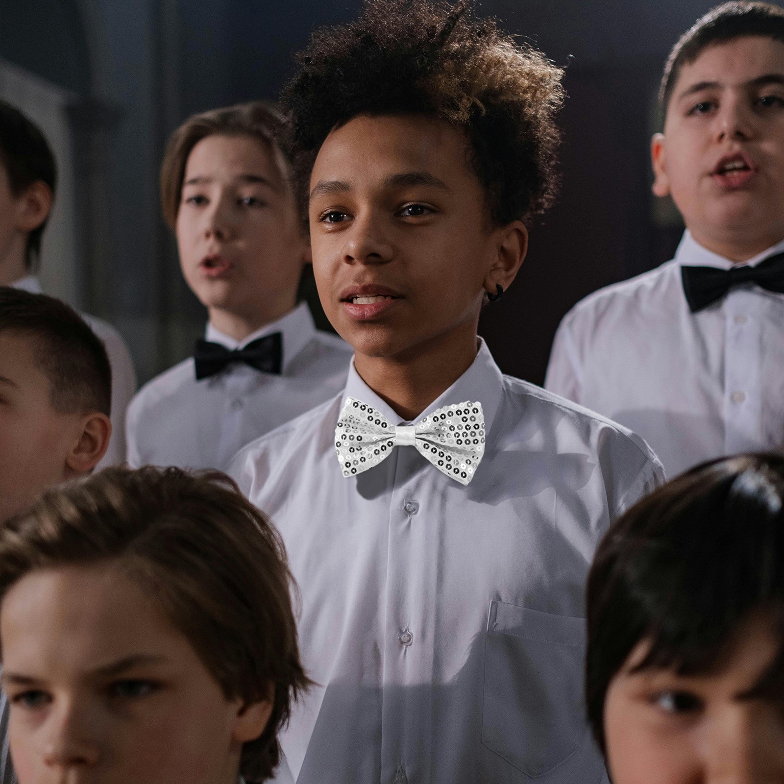 5Pcs Sequin Bow Ties for Kids  - Bow Tie Pre Tied avaliação e preço