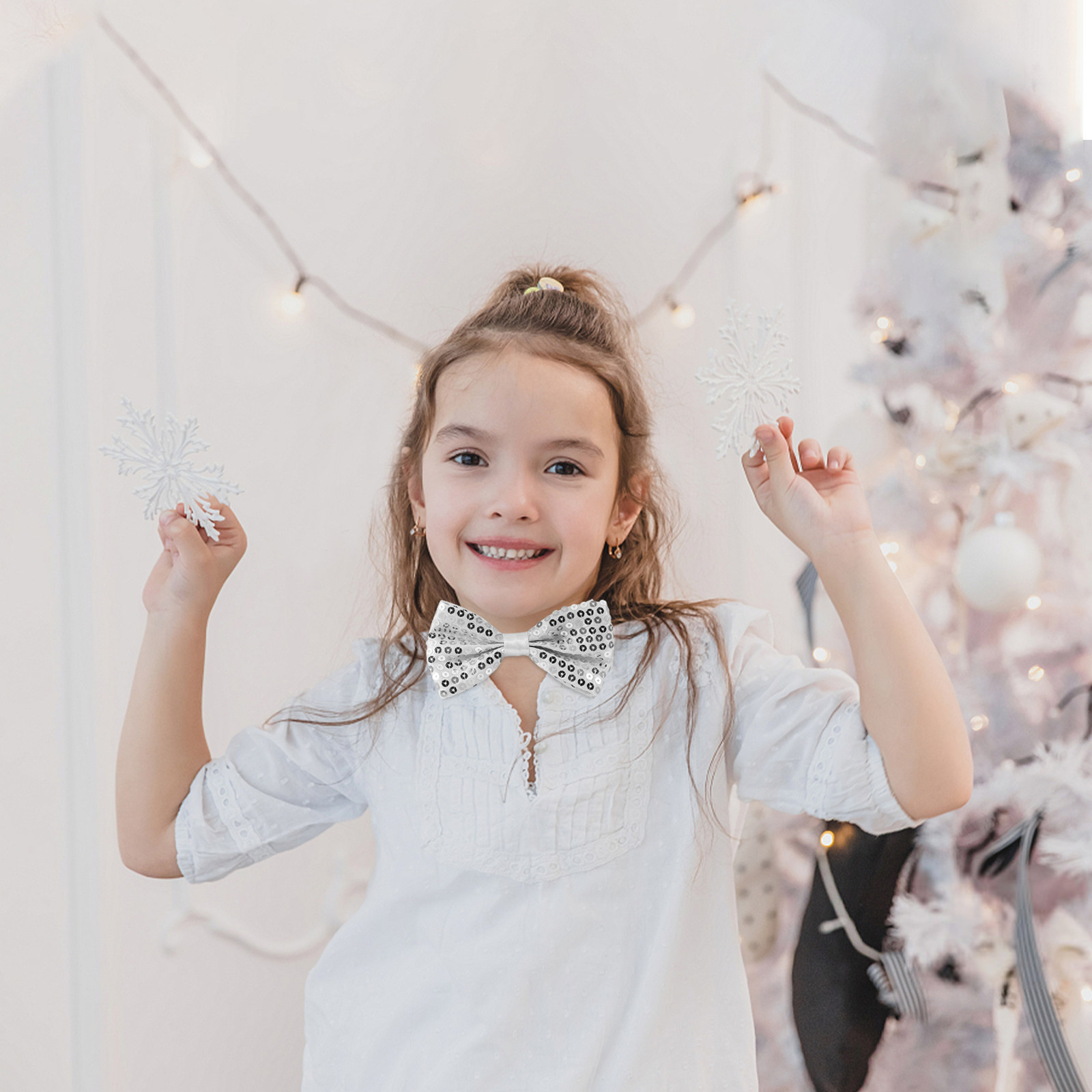 5Pcs Sequin Bow Ties for Kids  - Bow Tie Pre Tied avaliação e preço