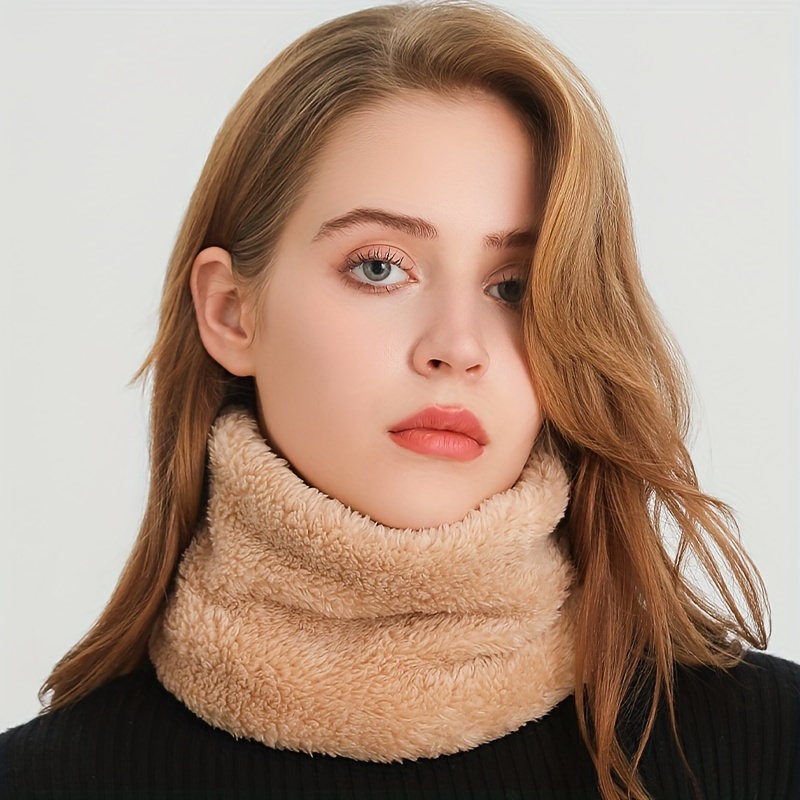 Windproof Plush Infinity Scarf - Infinity Scarf Knit avaliação e preço