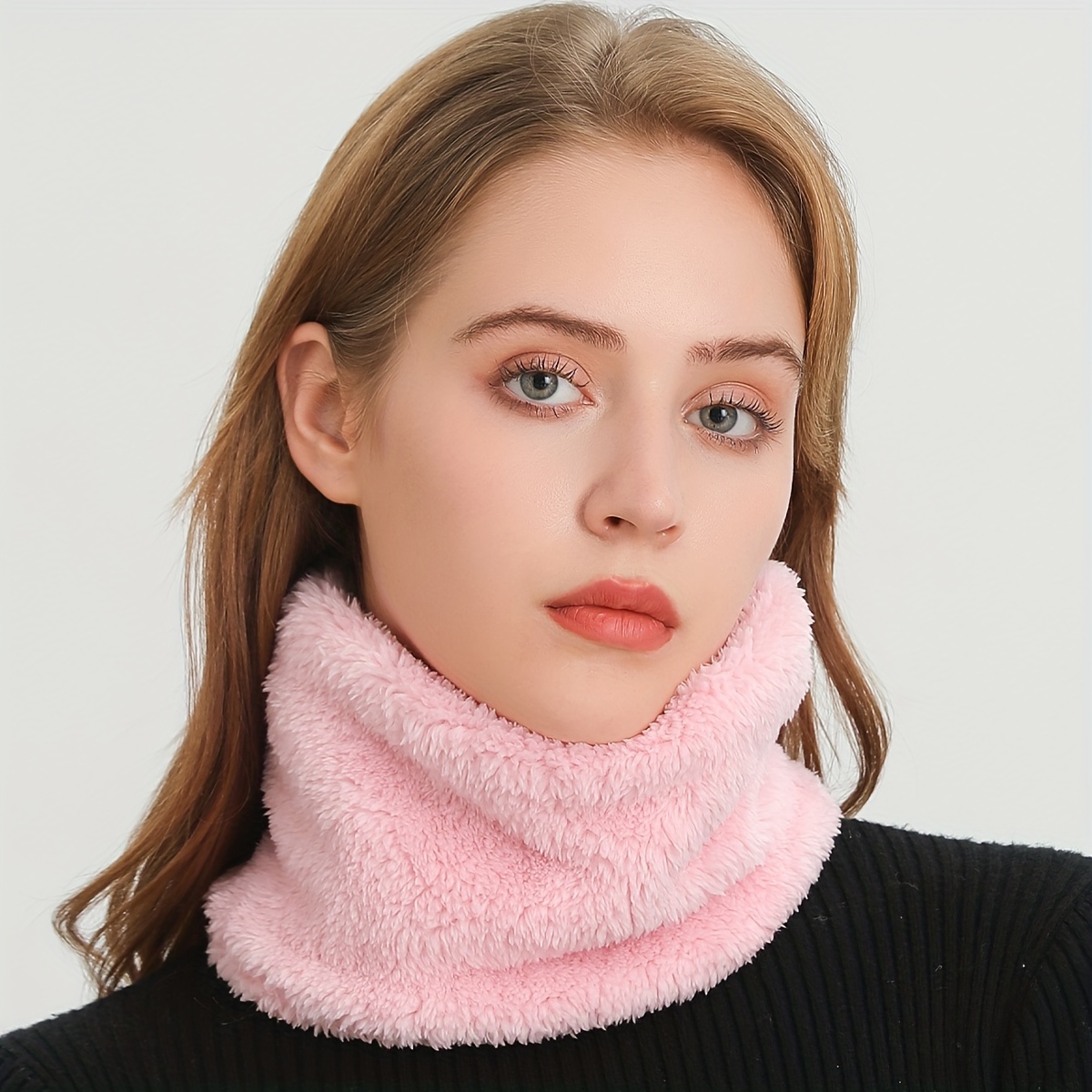 Windproof Plush Infinity Scarf - Infinity Scarf Knit avaliação e preço