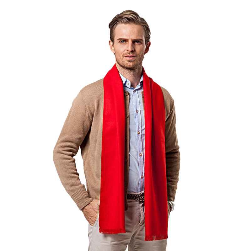 Fashion Winter Solid Color Men - Muffler Men Wool avaliação e preço