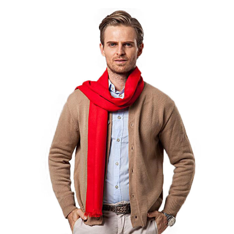 Fashion Winter Solid Color Men - Muffler Men Wool avaliação e preço