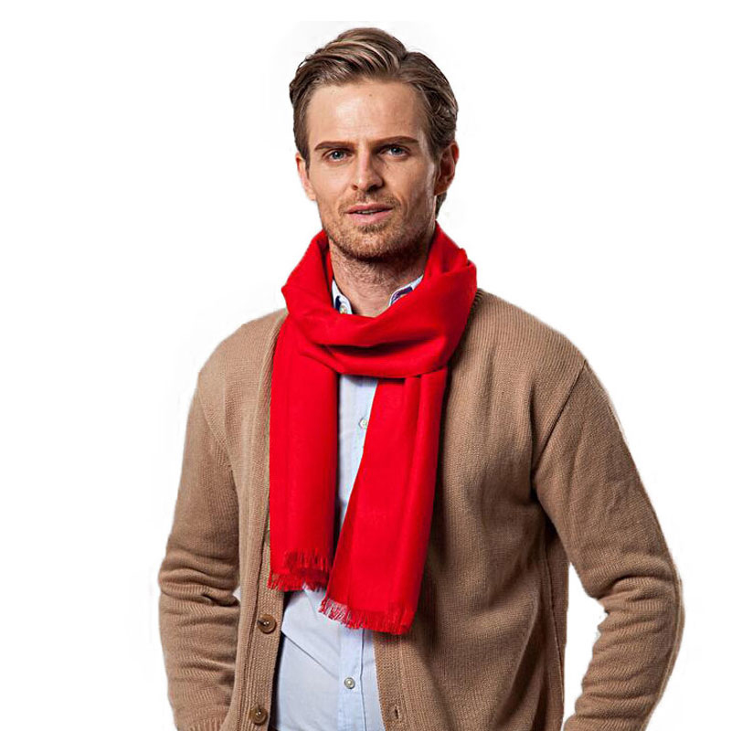 Fashion Winter Solid Color Men - Muffler Men Wool avaliação e preço