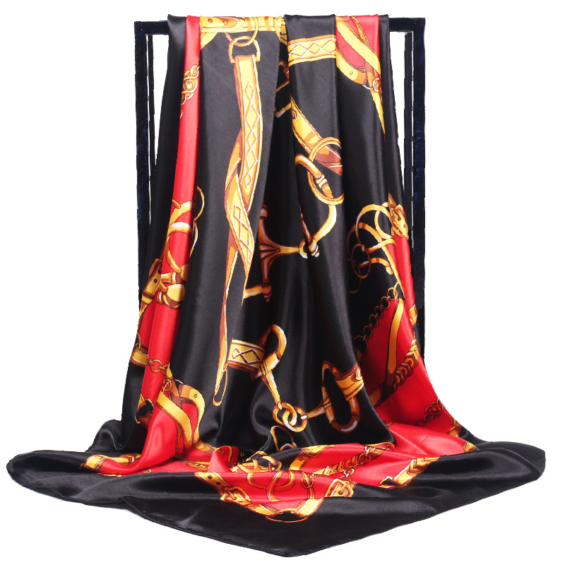 90*90cm Ladies Silk Scarf Band - Face Scarf Mask avaliação e preço