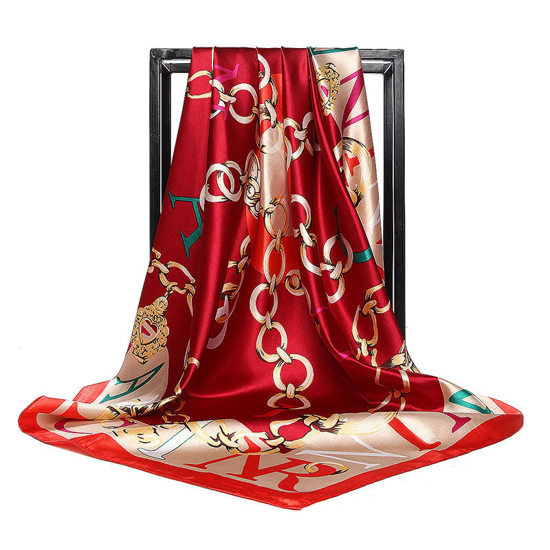 90*90cm Ladies Silk Scarf Band - Face Scarf Mask avaliação e preço