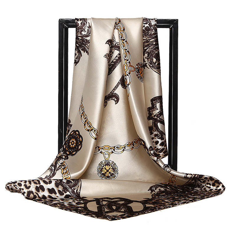 90*90cm Ladies Silk Scarf Band - Face Scarf Mask avaliação e preço