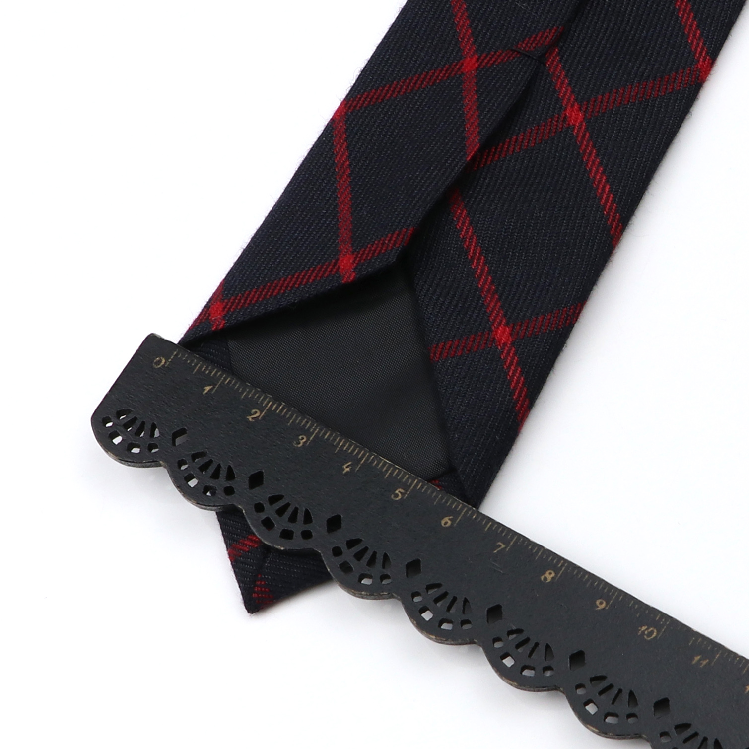 Classic Black Grey Plaid Cotto - Skinny Tie Men avaliação e preço