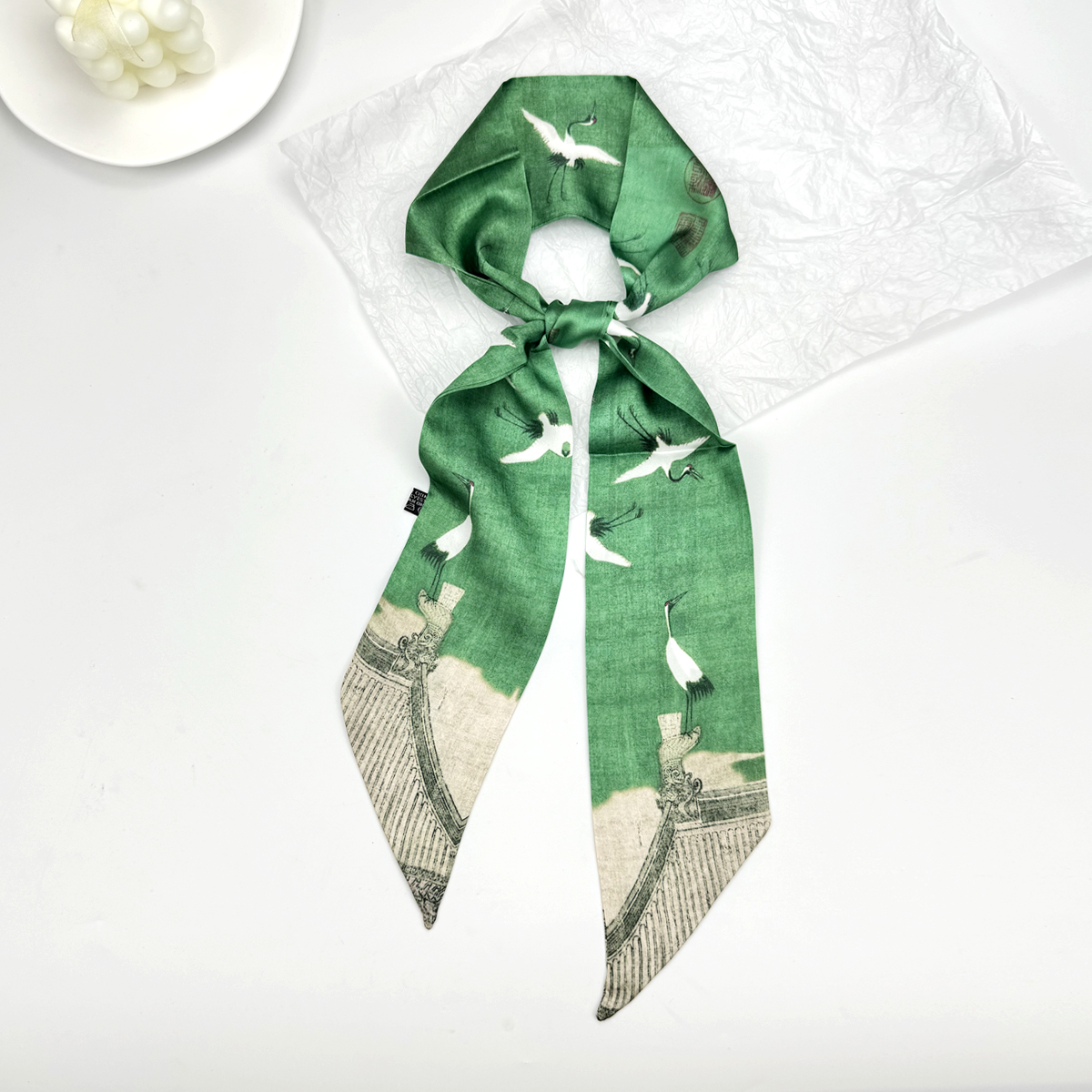 New Ribbon Silk Long Scarf Wom - Ascot Neck Scarf avaliação e preço