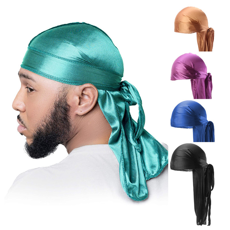 5Pcs New silk Durag Bandana Tu - Bandana Doo Rag avaliação e preço