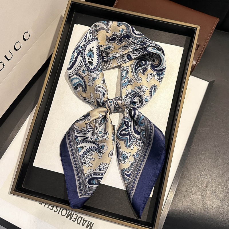 Luxury Satin Square Scarf Pais - Ascot Neck Scarf avaliação e preço