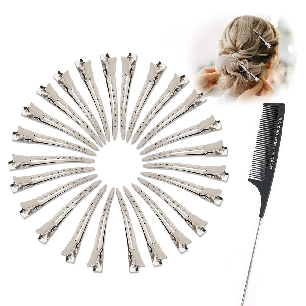 24pcs Silver Hair Clips For St - Tie Clip Silver avaliação e preço