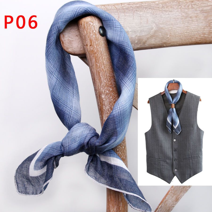 Men's Square Scarf with Button - Ascot Neck Scarf avaliação e preço