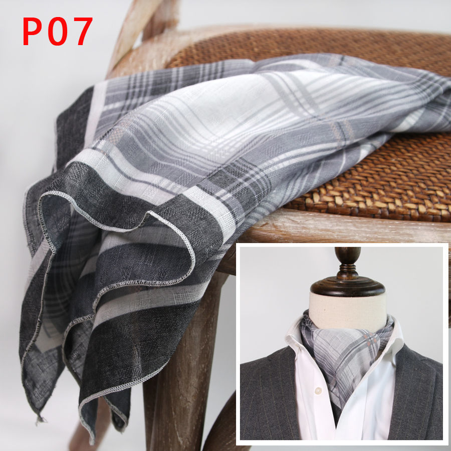 Men's Square Scarf with Button - Ascot Neck Scarf avaliação e preço