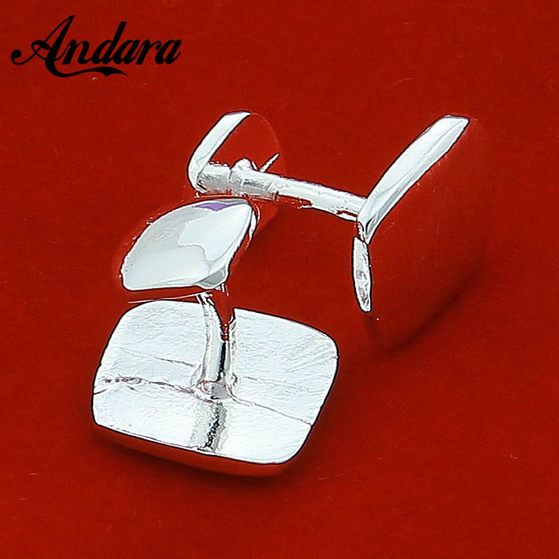 Hot Sale Silver Square Cufflin - Tie Clip Silver avaliação e preço