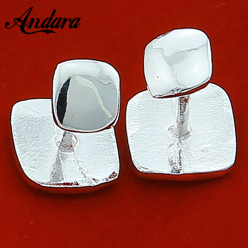 Hot Sale Silver Square Cufflin - Tie Clip Silver avaliação e preço