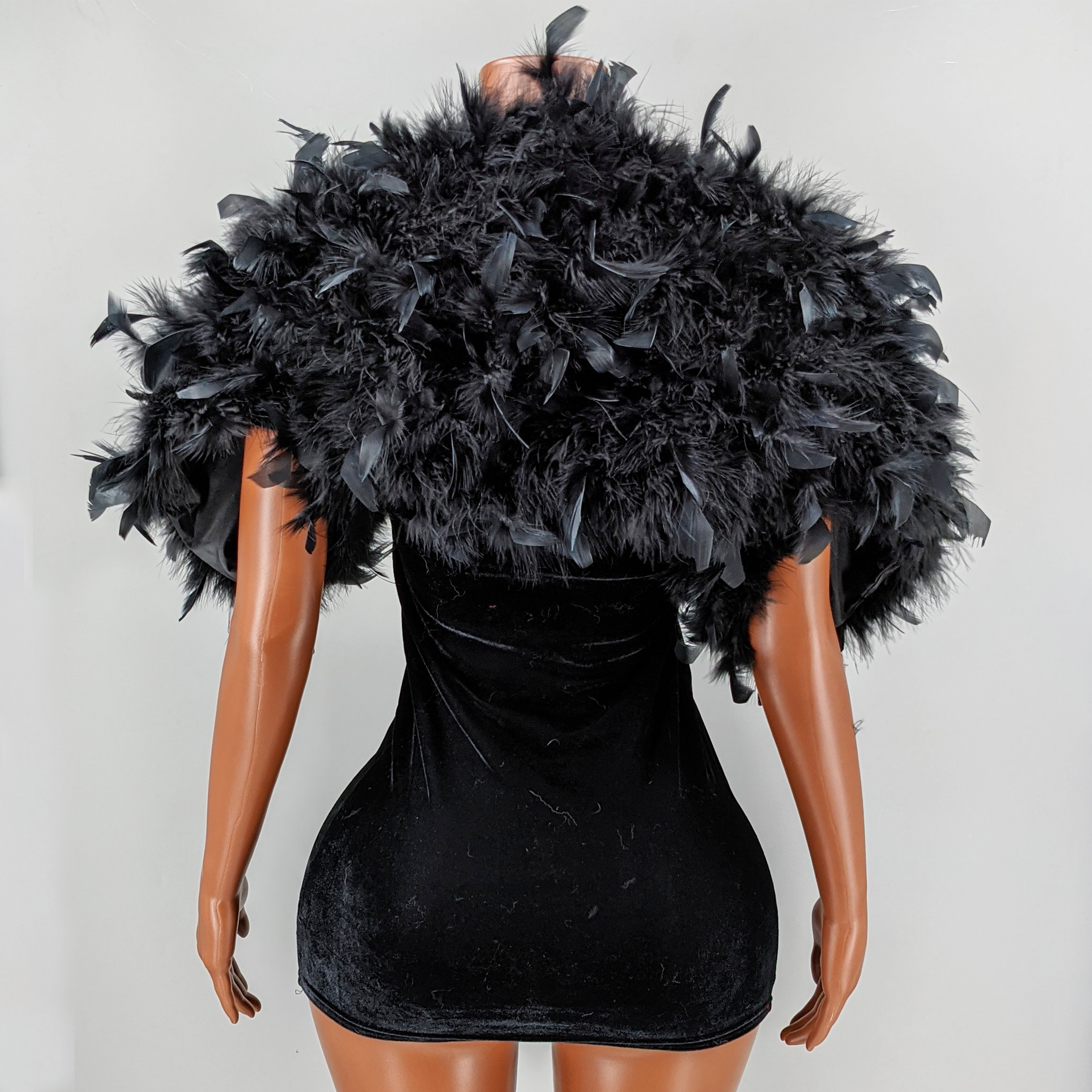 Black Feather Shawl for Women  - Stole Wedding Shawl avaliação e preço