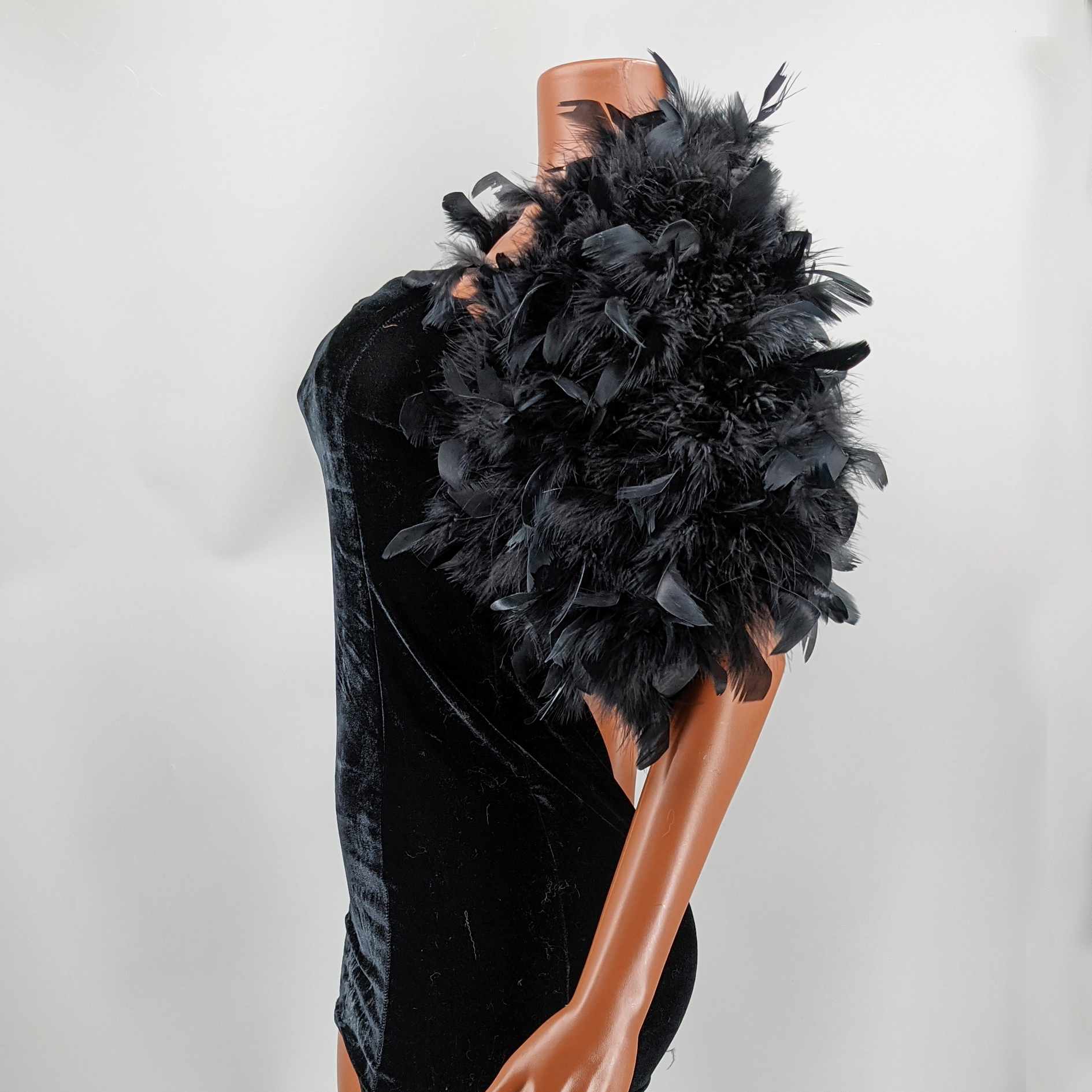 Black Feather Shawl for Women  - Stole Wedding Shawl avaliação e preço