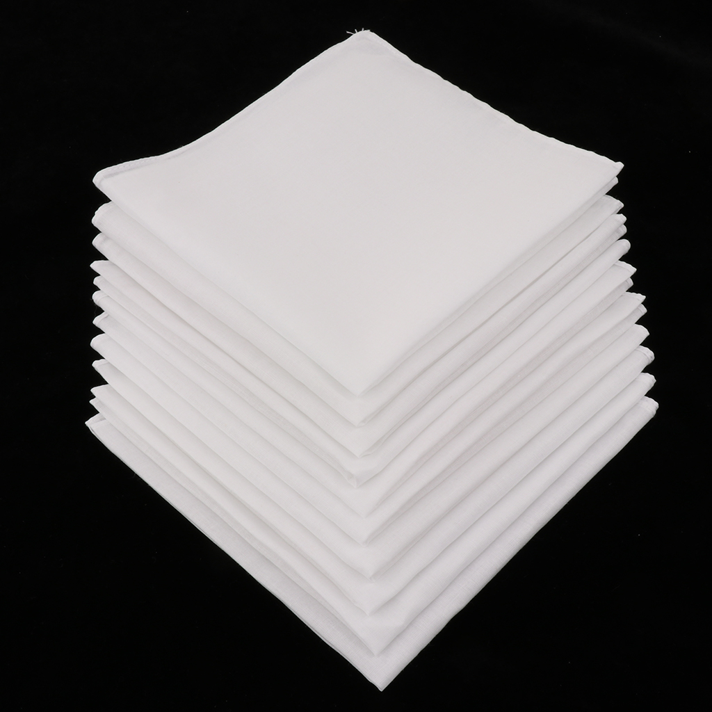 20/40pcs Plain Check Pocket Sq - Handkerchief Cotton Men avaliação e preço