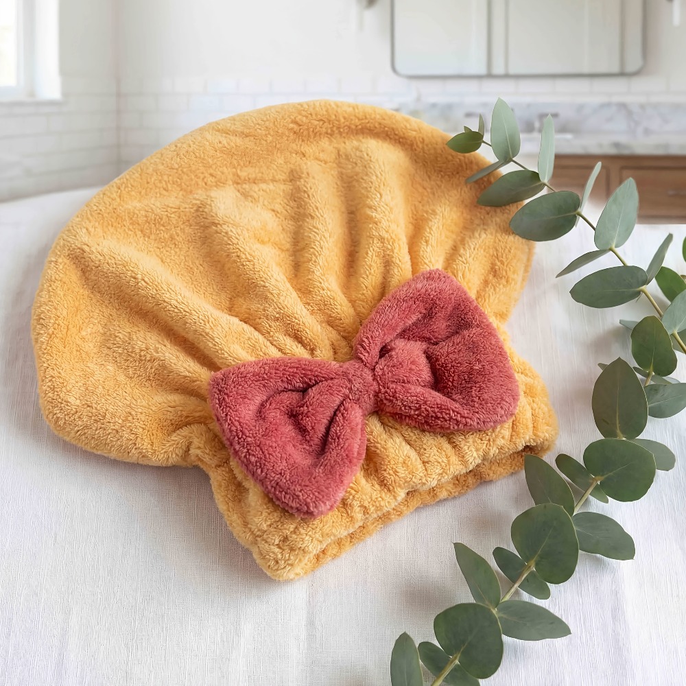 Microfiber Hair Drying Cap, Qu - Head Wrap Turban avaliação e preço