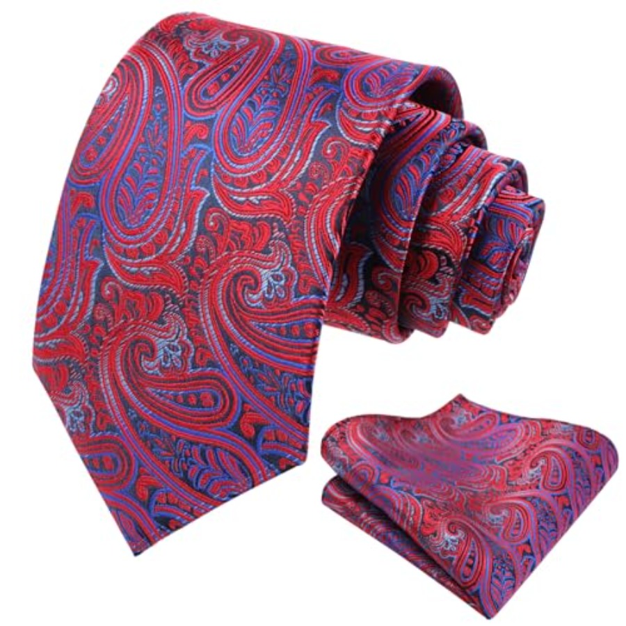 Mens Gradient Paisley Necktie  - Pocket Square Set avaliação e preço