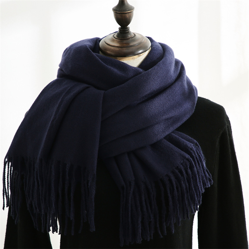Fashion Scarf Man Winter Warm  - Muffler Men Wool avaliação e preço