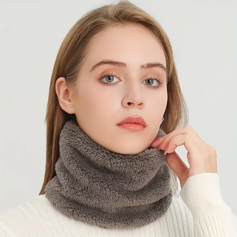 Windproof Plush Infinity Scarf - Infinity Scarf Knit avaliação e preço