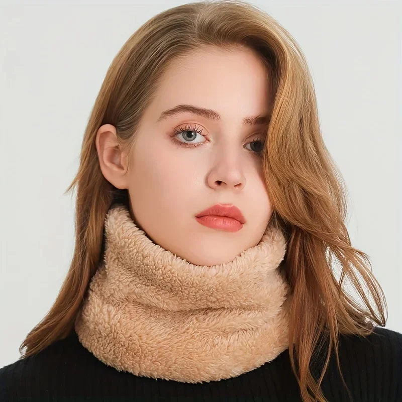 Windproof Plush Infinity Scarf - Infinity Scarf Knit avaliação e preço