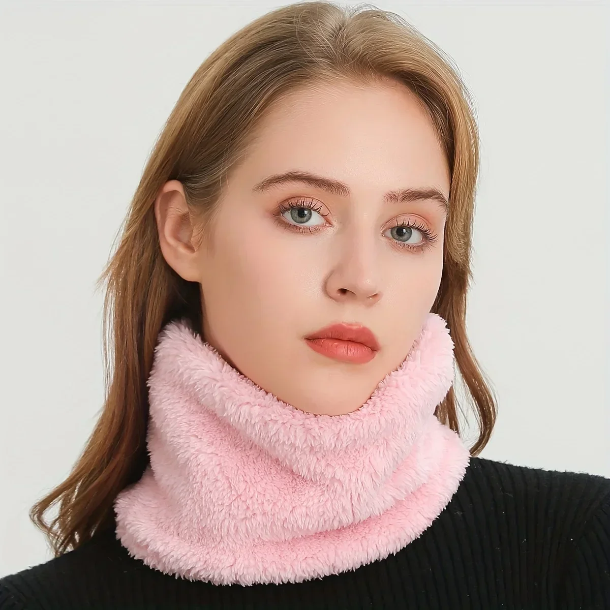 Windproof Plush Infinity Scarf - Infinity Scarf Knit avaliação e preço