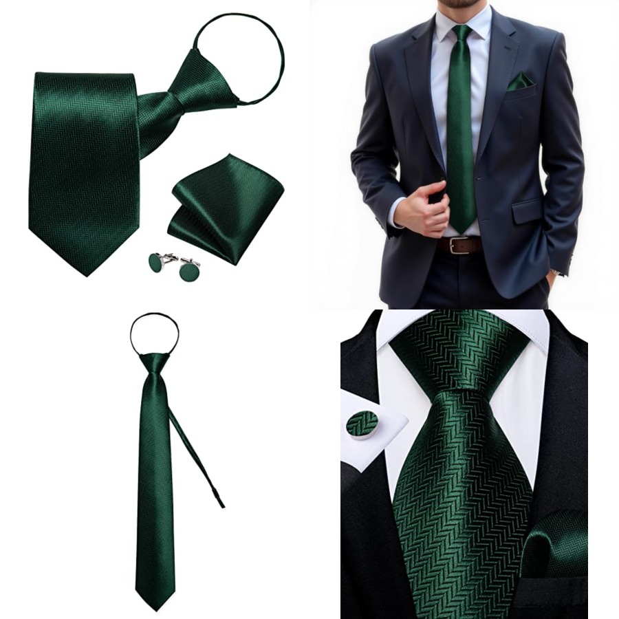 Silk Zipper Ties for Men,Paisl - Pocket Square Set avaliação e preço