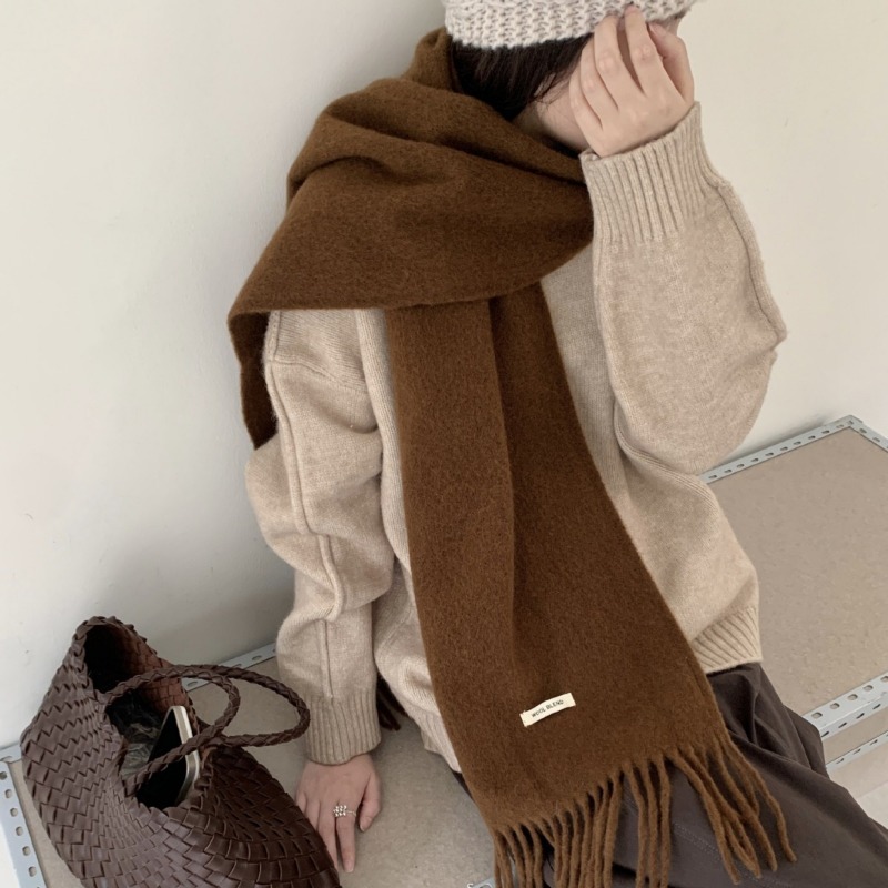 Korean Version Chic Solid Tass - Muffler Men Wool avaliação e preço