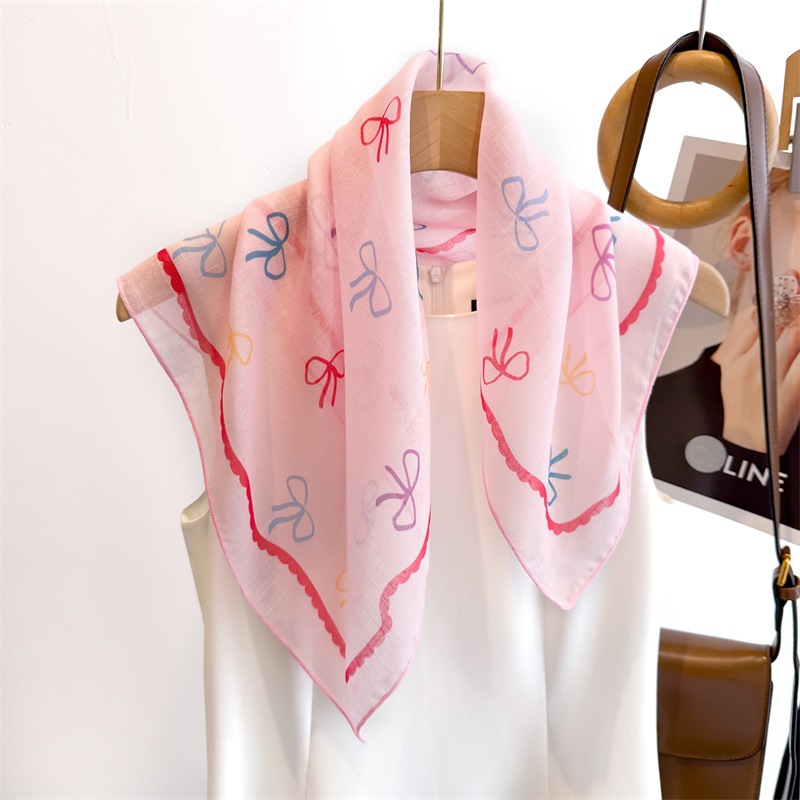 50cm Cotton Linen Square Scarf - Bandana Cotton avaliação e preço