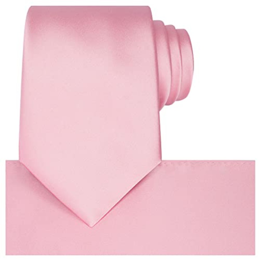 Satin Tie Set Solid Ties Mens  - Pocket Square Set avaliação e preço