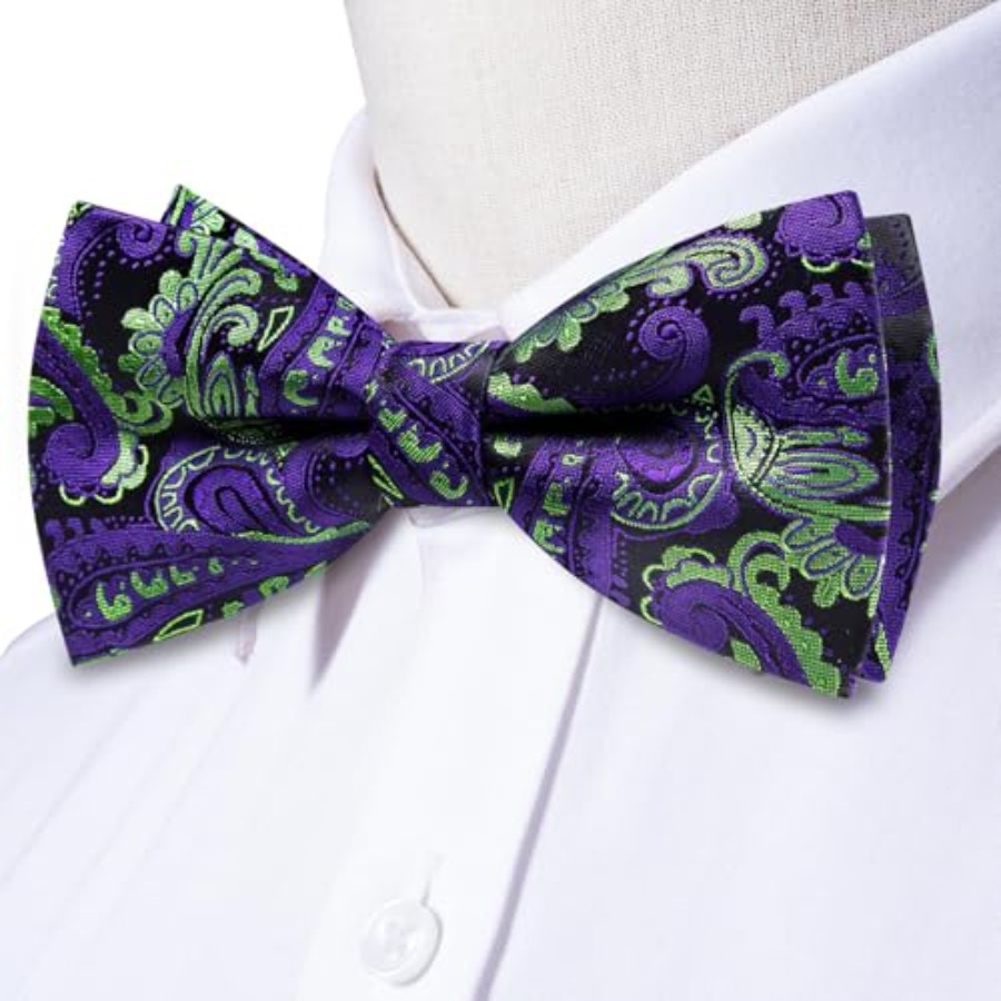 Mens Paisley Striped Bowtie Se - Bow Tie Pre Tied avaliação e preço