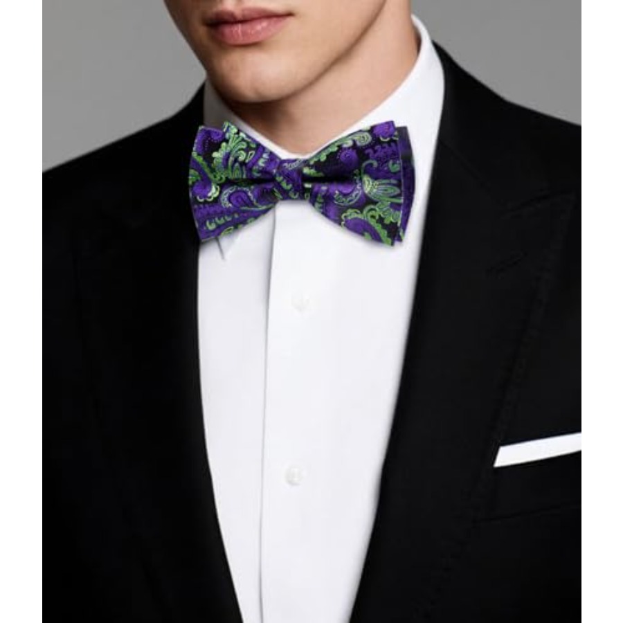 Mens Paisley Striped Bowtie Se - Bow Tie Pre Tied avaliação e preço