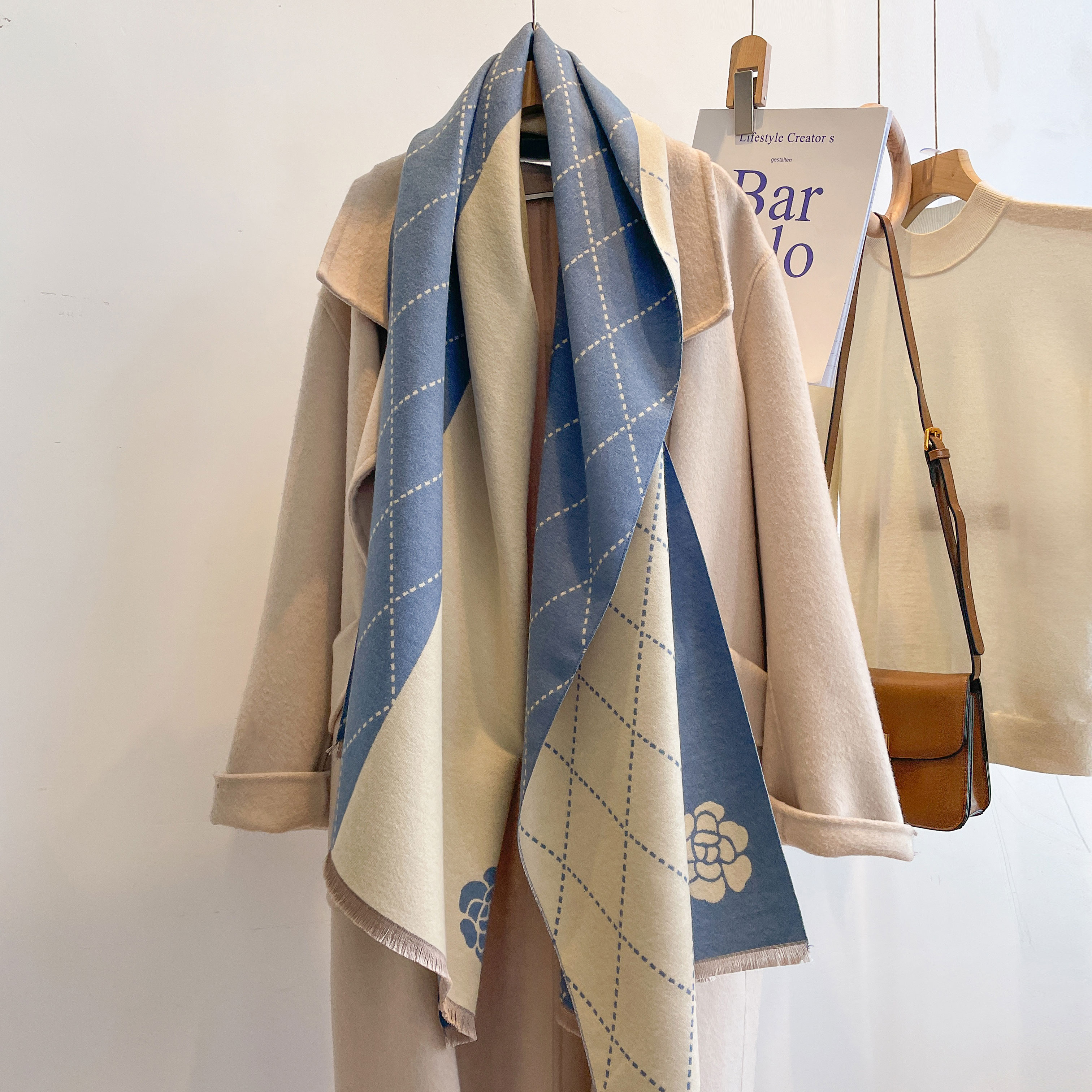2023 Designer Cashmere Scarf W - Woven Scarf Blanket avaliação e preço
