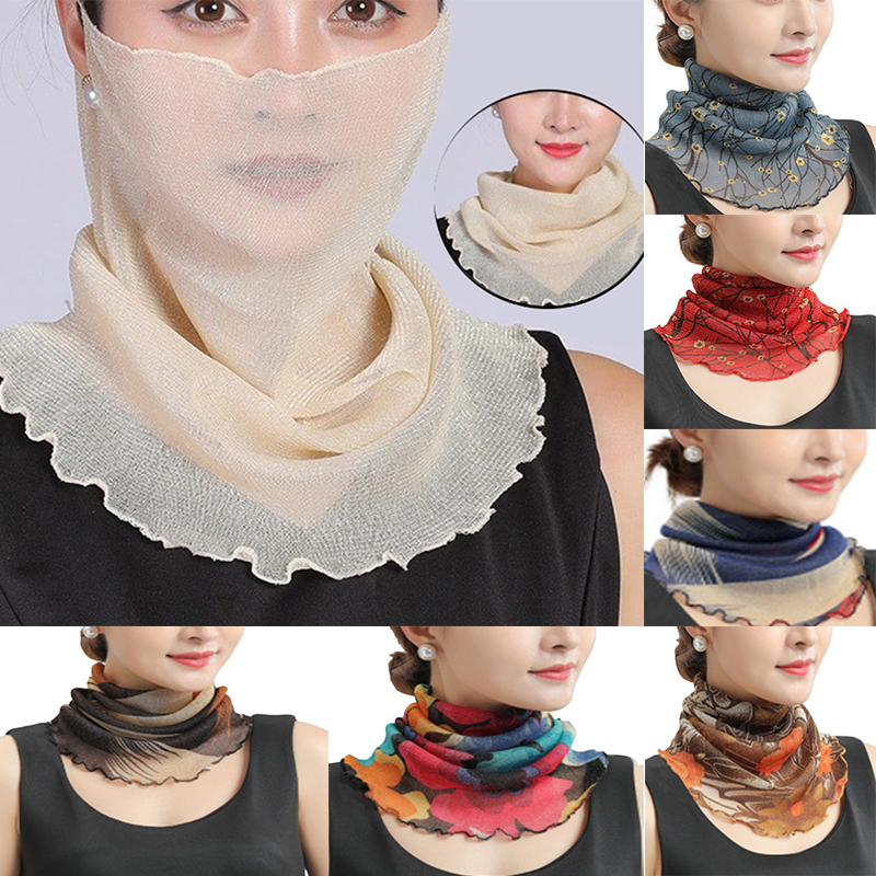 Spring Summer Chiffon Neck Col - Ascot Neck Scarf avaliação e preço