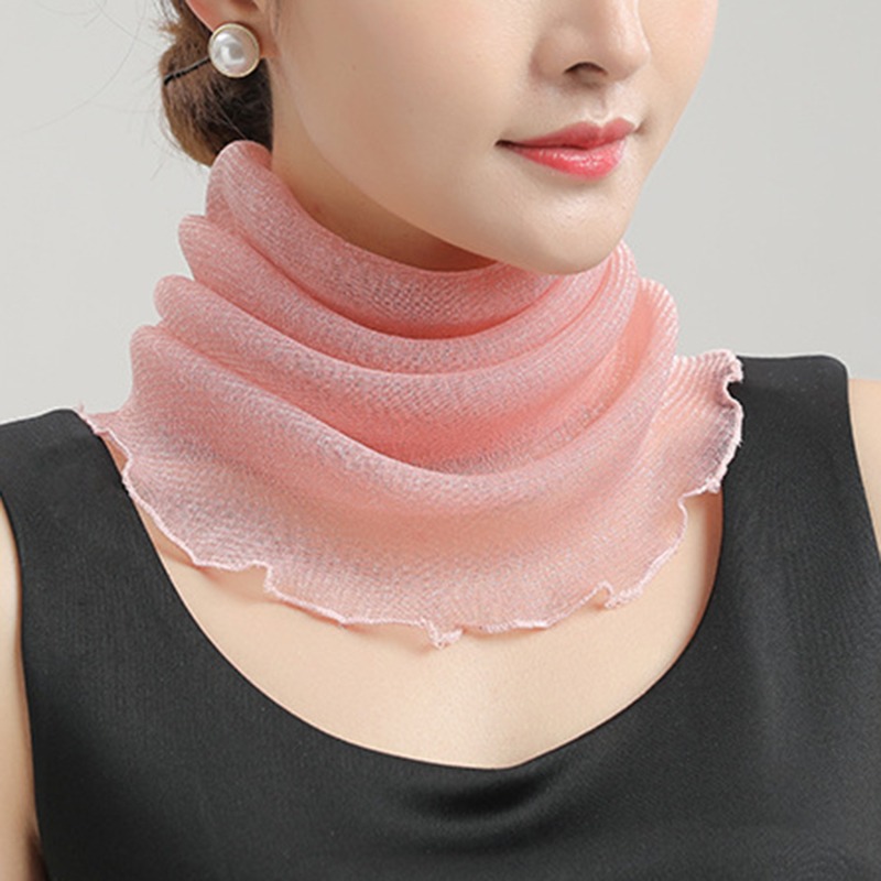 Spring Summer Chiffon Neck Col - Ascot Neck Scarf avaliação e preço
