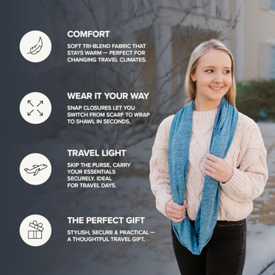 Infinity Travel Scarf Loop wit - Infinity Scarf Knit avaliação e preço