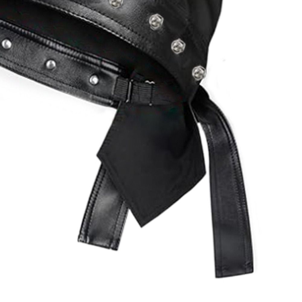 PU Leather Black Biker Cap Adj - Bandana Doo Rag avaliação e preço