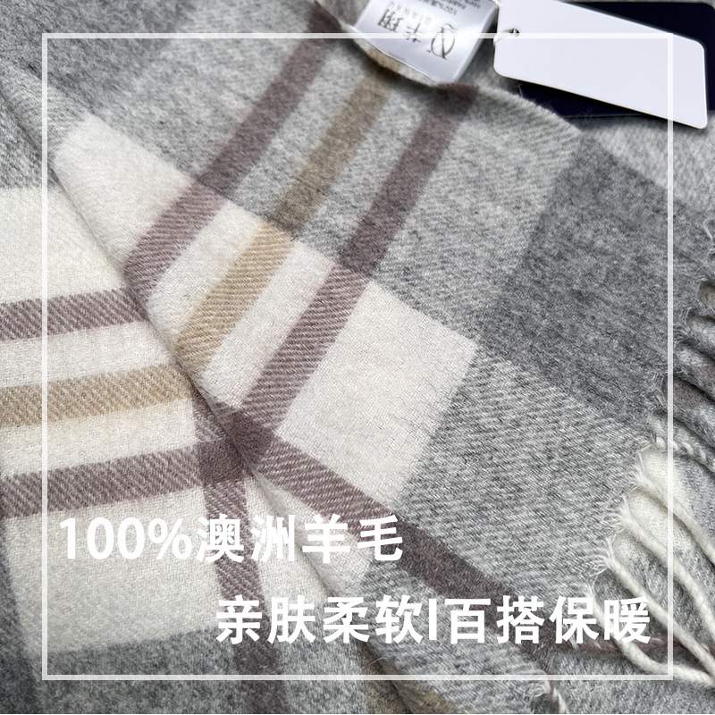 High Quality 100% Wool Scarf W - Muffler Men Wool avaliação e preço