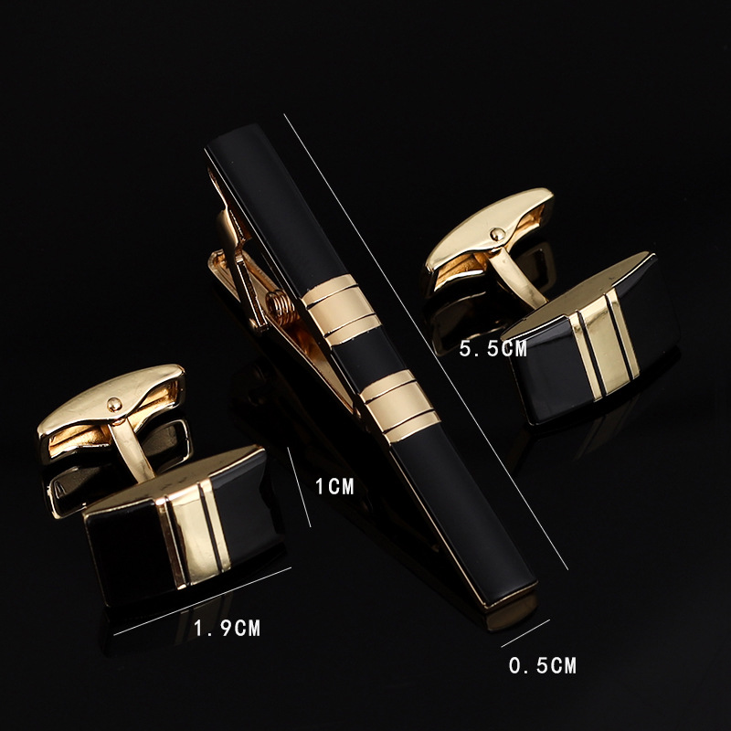 Mens Ties Clip Cufflinks Set S - Tie Bar Set Gift avaliação e preço