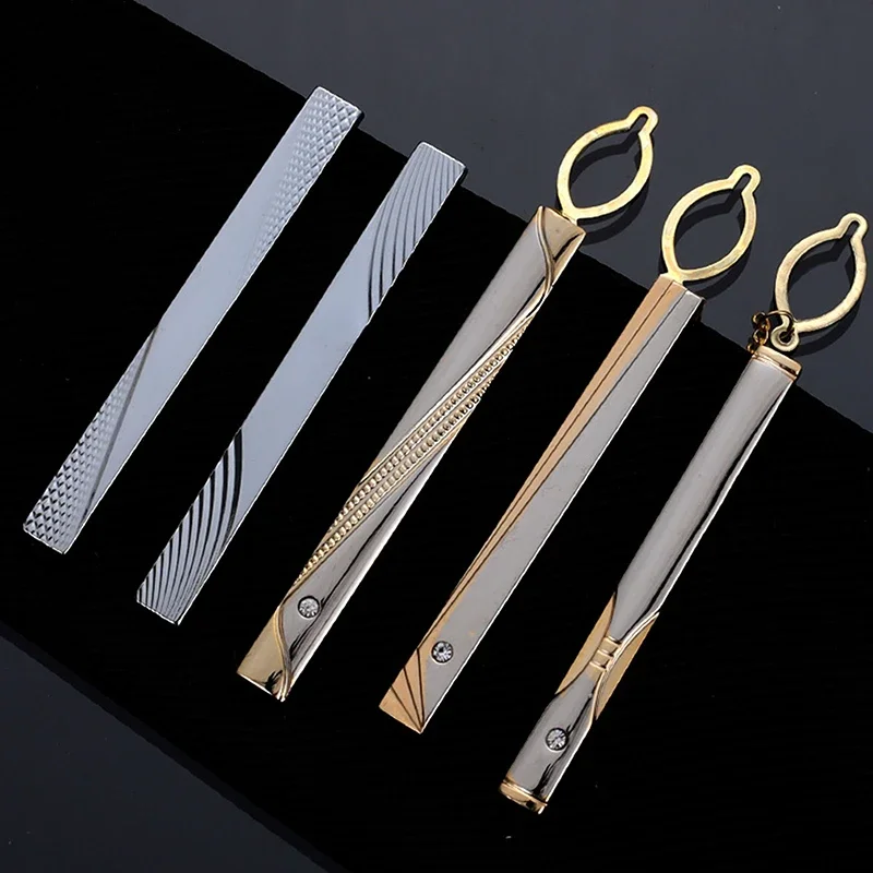 Men Metal Simple Necktie Buckl - Tie Clip Silver avaliação e preço
