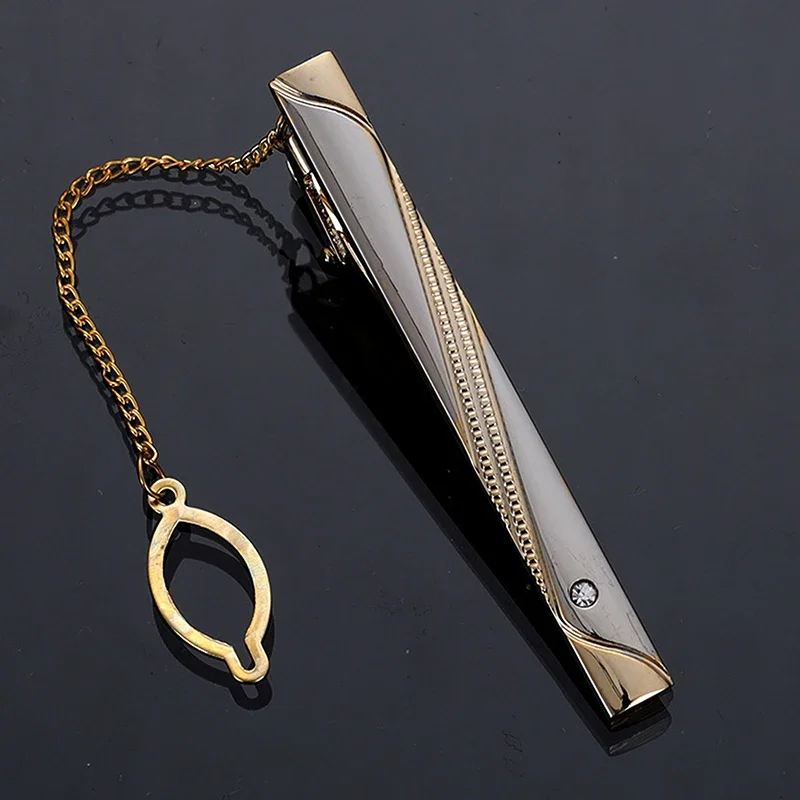 Men Metal Simple Necktie Buckl - Tie Clip Silver avaliação e preço