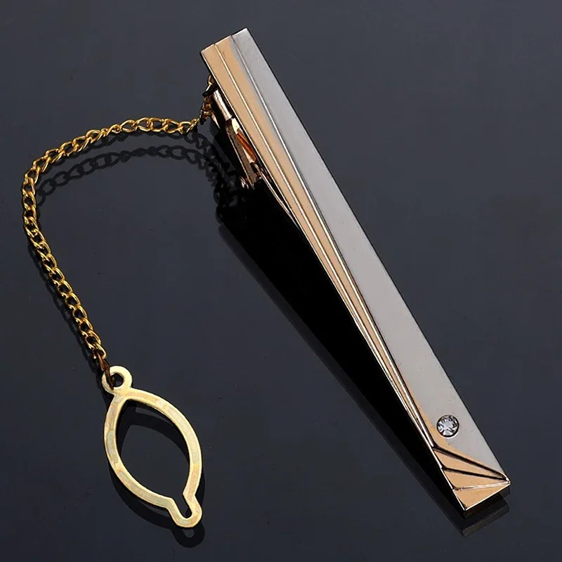 Men Metal Simple Necktie Buckl - Tie Clip Silver avaliação e preço